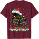 Piano Xmas Lighting Santa Piano Christmas T-Shirt - T-Shirt | Maroon