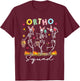 Ortho Squad Easter Day Bunny Orthopedic Dancing Skeletons T-Shirt - T-Shirt | Maroon