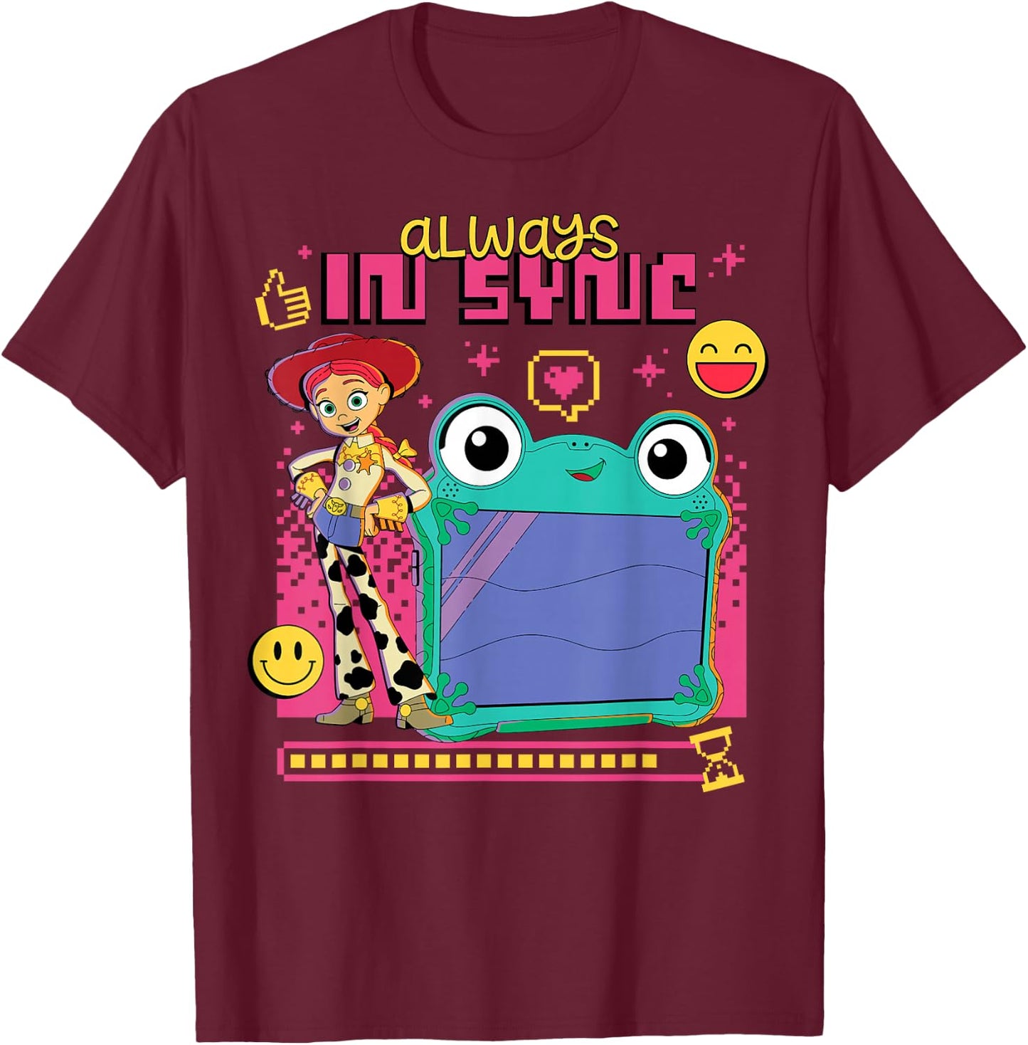 Disney Pixar Toy Story 5 Always in Sync Jessie and Lilypad T-Shirt - T-Shirt | Maroon