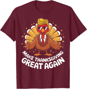 Make Thanksgiving Great Again T-Shirt - T-Shirt | Maroon