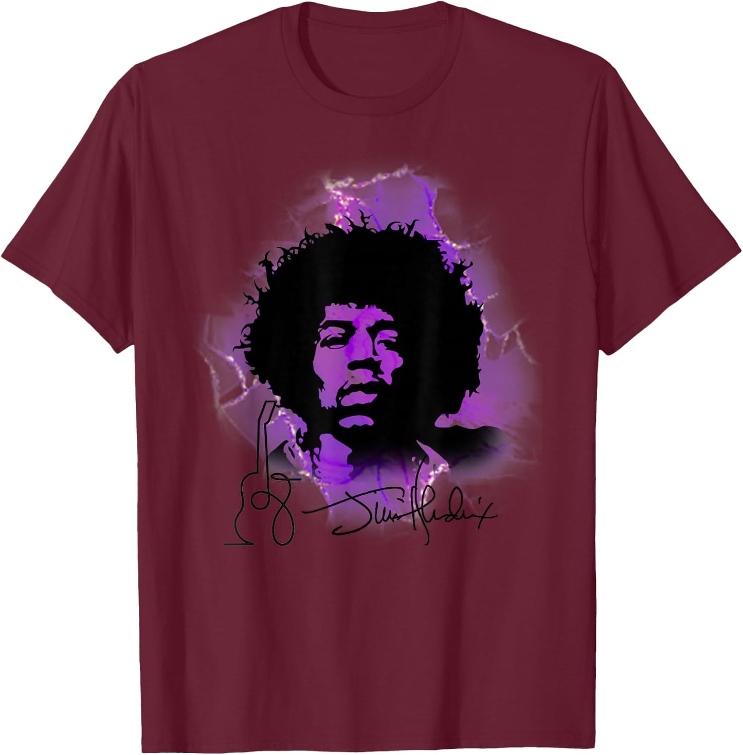 Jimi Hendrix_001 T-Shirt - T-Shirt | Maroon