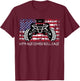 SXS UTV side by side American flag with age come cage T-Shirt - T-Shirt | Maroon