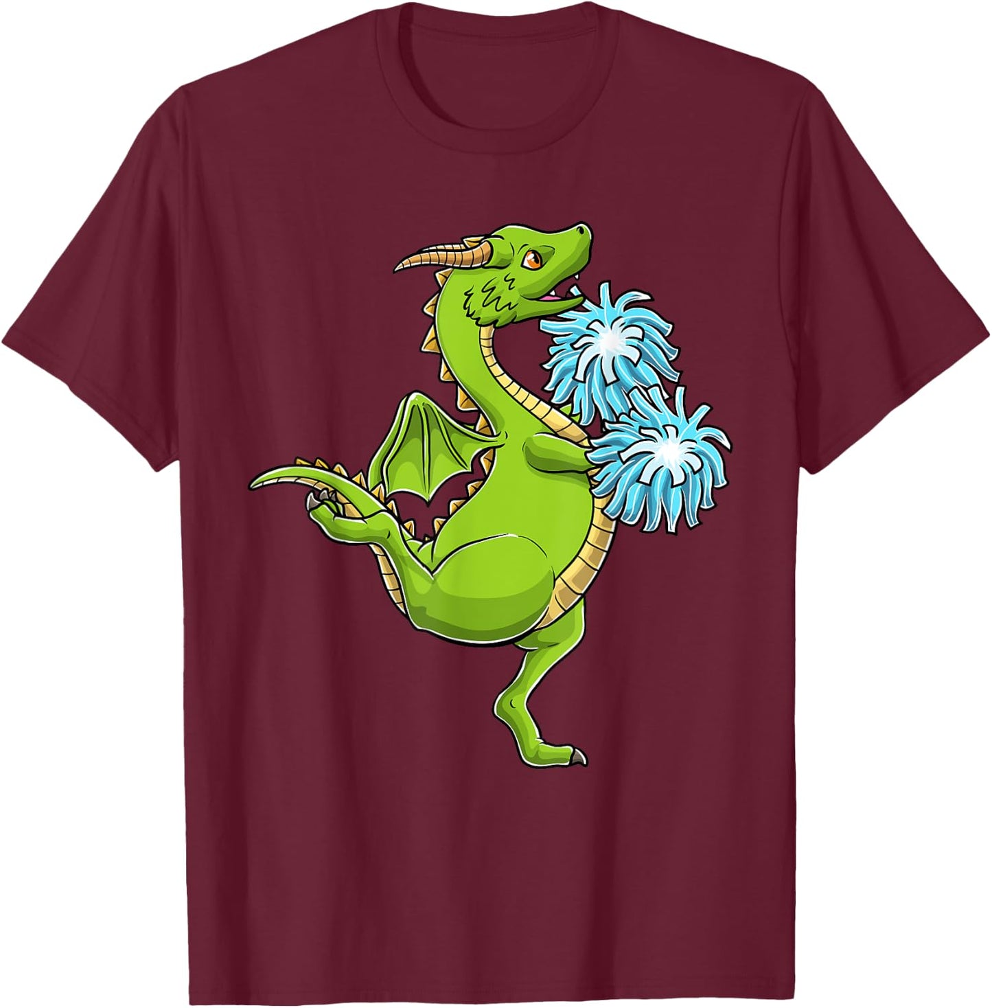 Cheerleading Dragon Cheer Cheerleader Boys Girls Kids T-Shirt - T-Shirt | Maroon