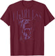 Wild Dog Doberman Portrait Dog Owner Back Print Doberman T-Shirt - T-Shirt | Maroon