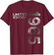 60th Birthday Limited Edition Vintage 1965 Man Woman , black T-Shirt - T-Shirt | Maroon