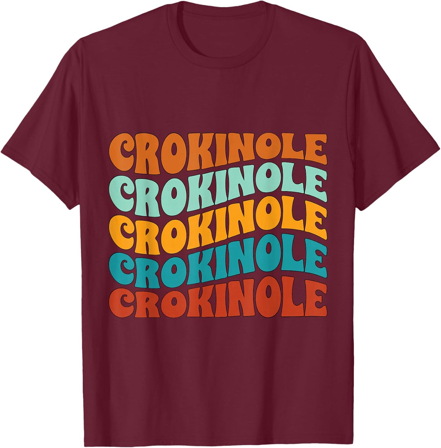 Retro Crokinole Lover Board Game T-Shirt - T-Shirt | Maroon