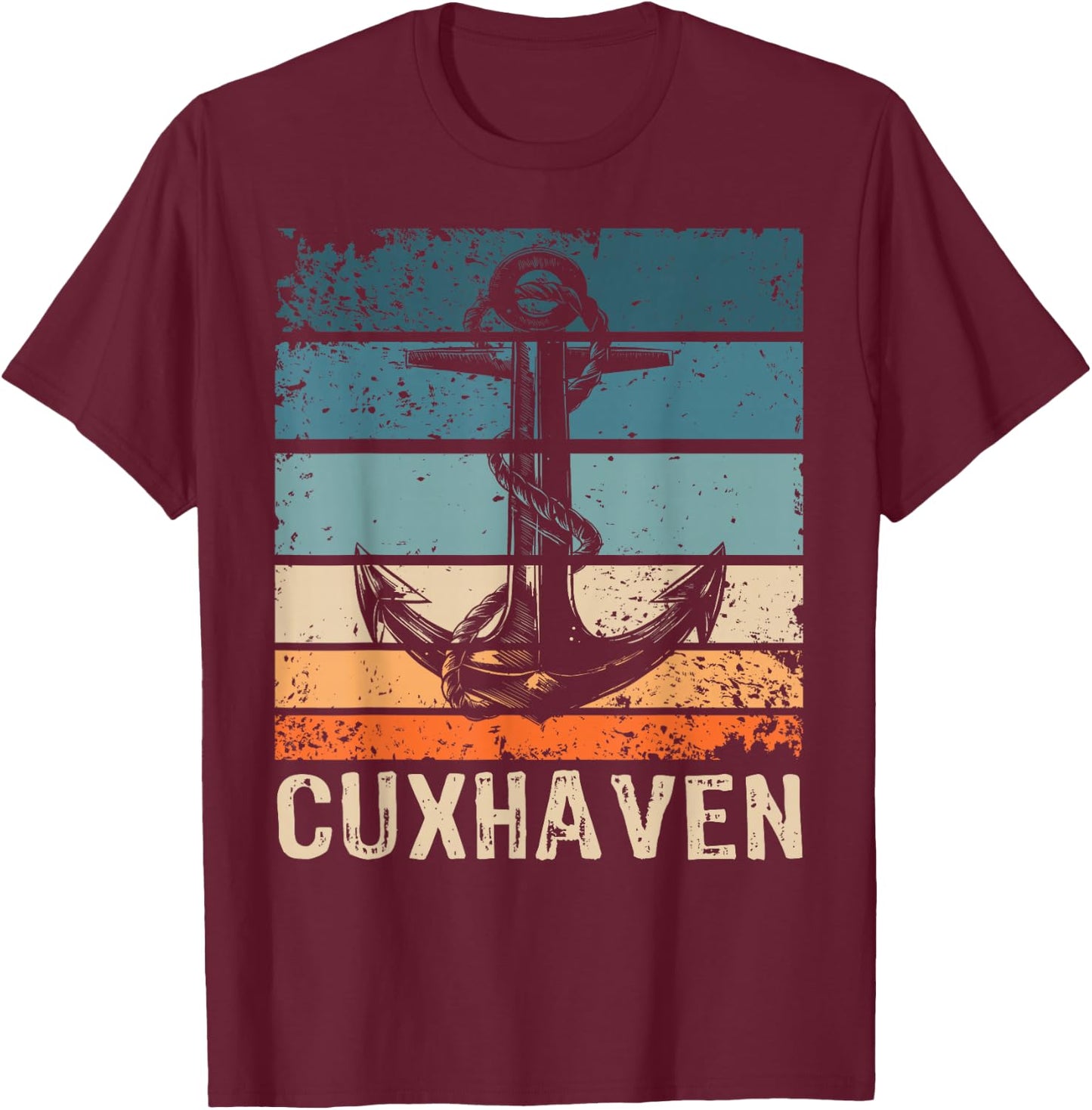 Funny Cuxhavener Sayings North Sea Coast City Cuxhaven , black T-Shirt - T-Shirt | Maroon