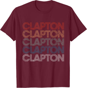 Clapton Retro Vintage , black T-Shirt - T-Shirt | Maroon