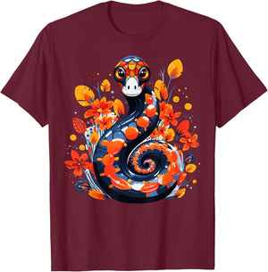 Coral Snake Hippie T-Shirt - T-Shirt | Maroon