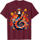 Coral Snake Hippie T-Shirt - T-Shirt | Maroon