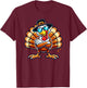 Funny Thanksgiving Shirts Kids Boys Women Turkey Sunglasses T-Shirt - T-Shirt | Maroon