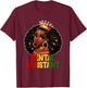 Dental Assistant Costume Black Afro Woman Wearing Crown T-Shirt - T-Shirt | Maroon