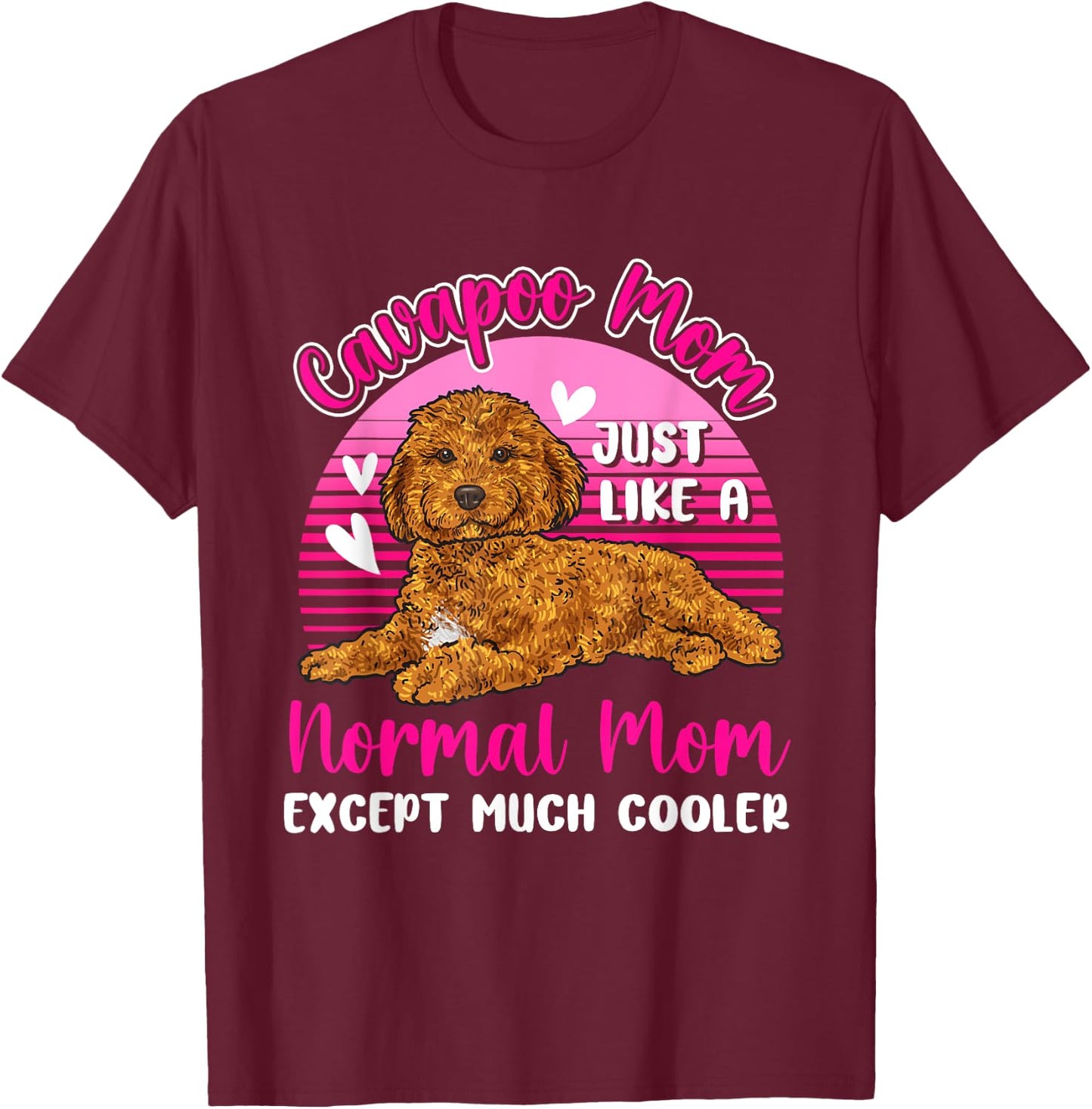 Cavapoo Mom Dog Owner Cavapoo Men Women T-Shirt - T-Shirt | Maroon