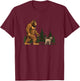 Funny Soft Coated Wheaten Terrier Bigfoot Dog Walking Dog T-Shirt - T-Shirt | Maroon