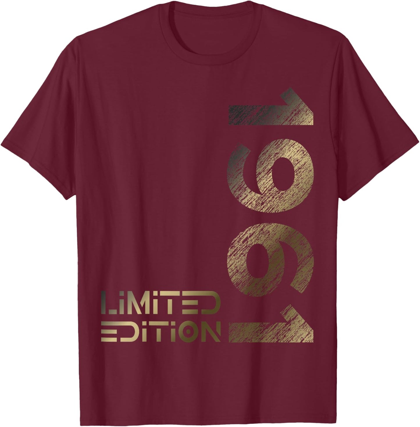 Limited Edition Jahrgang 1961 Mann Frau 65. Geburtstag T-Shirt - T-Shirt | Maroon