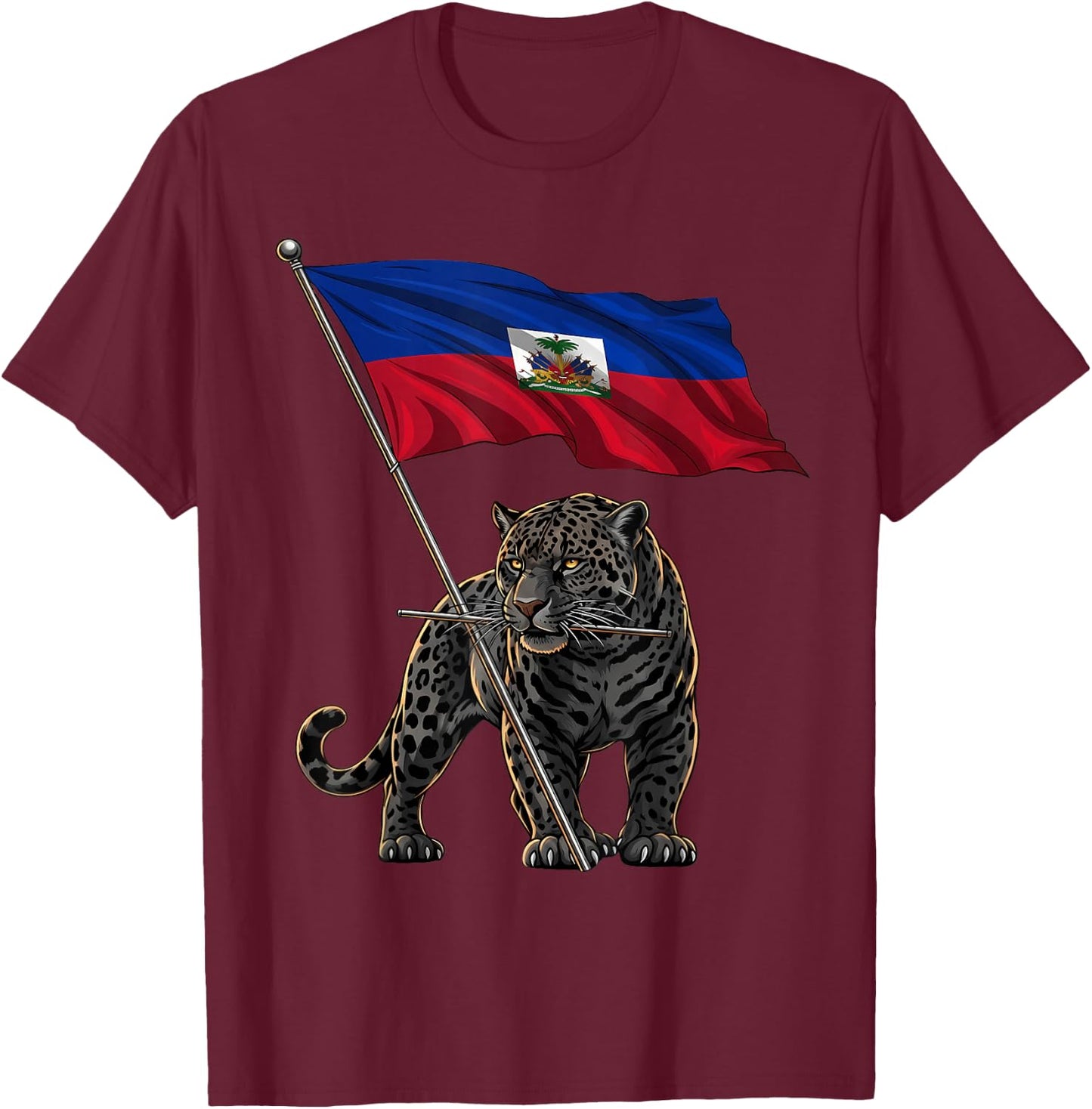 Haiti Roots Haitian Flag T-Shirt - T-Shirt | Maroon