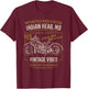 Indian Head Maryland USA Retro Motorcycle Design Distressed , Black, S T-Shirt - T-Shirt | Maroon