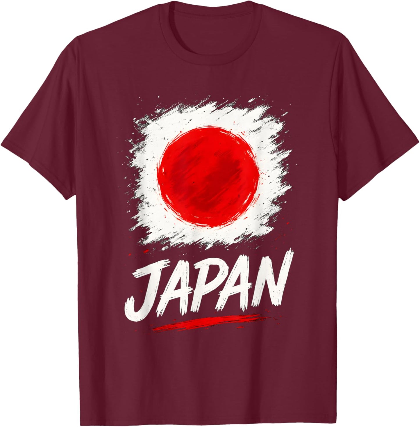 Japan Japanese Flag T-Shirt - T-Shirt | Maroon