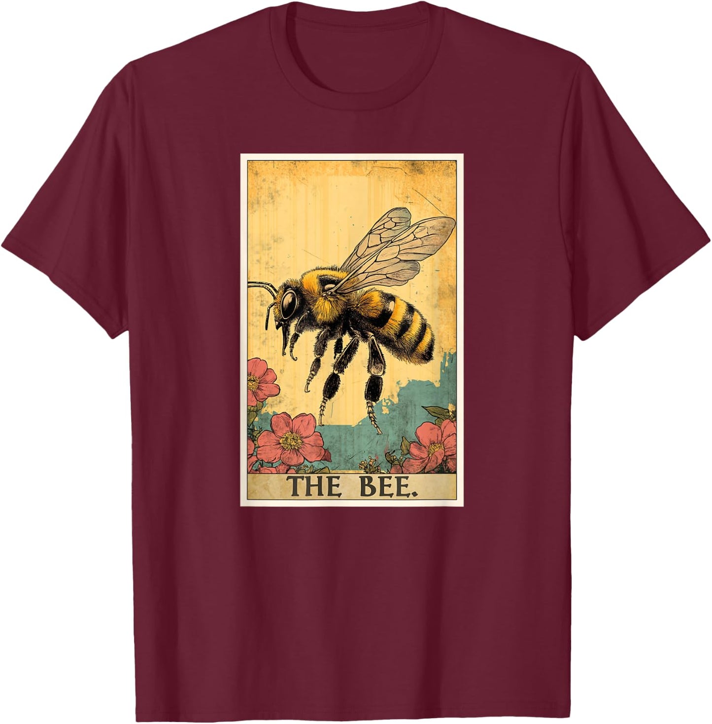 Honey Bee Tarot Card Honey Bees Honey Bee T-Shirt - T-Shirt | Maroon