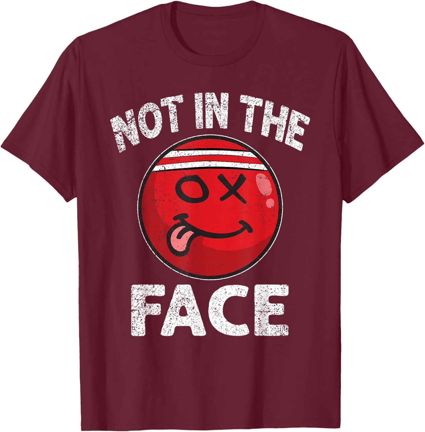Nicht in das Gesicht Roter Völkerball Brennball T-Shirt - T-Shirt | Maroon