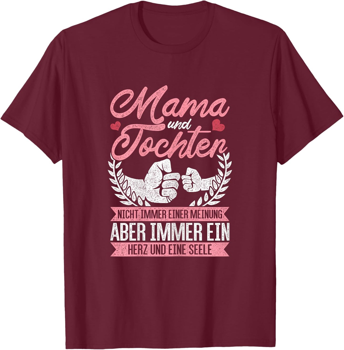 Mama Muttertag Mutter Und Tochter Geschenk T-Shirt - T-Shirt | Maroon