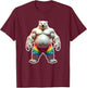 "I Love Bears" Fun Gay Pride Vintage Rainbow T-Shirt - T-Shirt | Maroon
