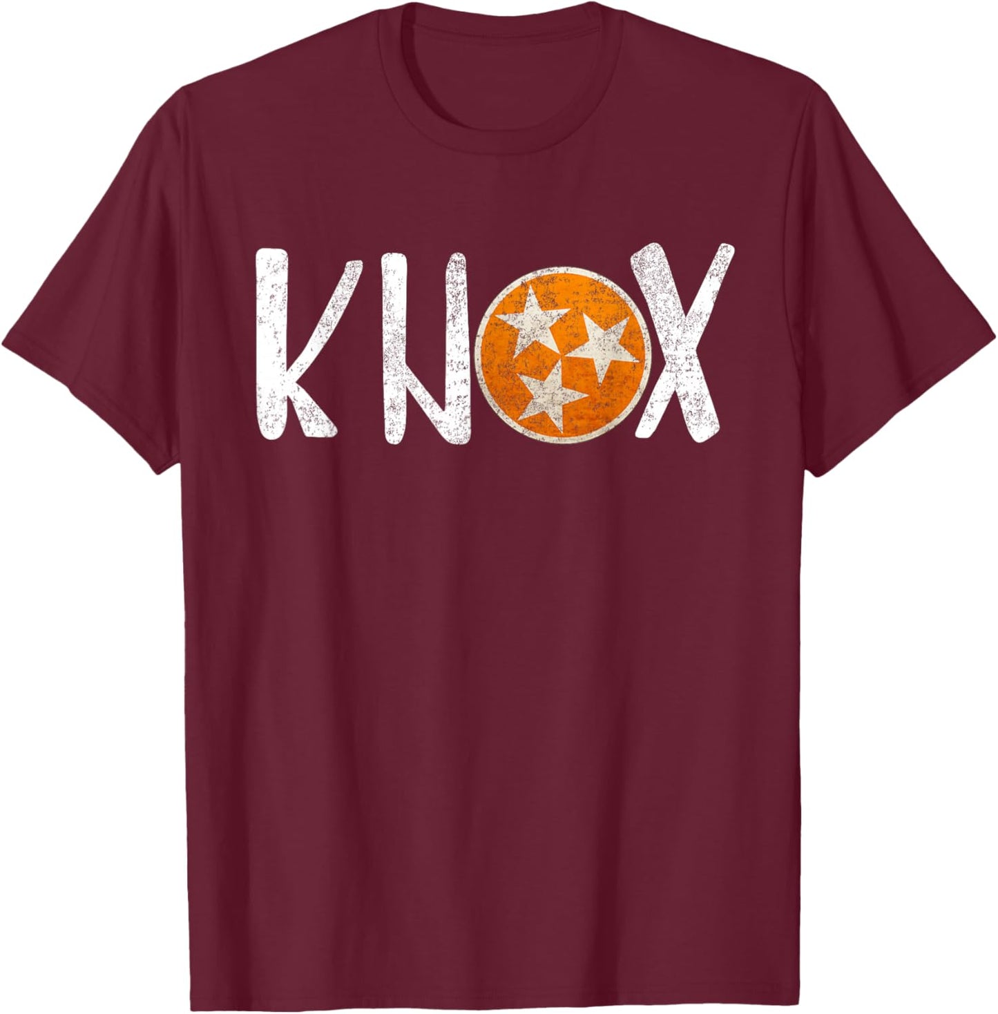 Knox Vintage Distressed Knoxville Tennessee Football T-Shirt - T-Shirt | Maroon