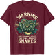 Warning May Suddenly Start Talking About Snakes T-Shirt - T-Shirt | Maroon