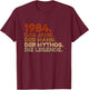 Geburtstag Mann Besonderer Jahrgang Deko Legendär Seit 1984 T-Shirt - T-Shirt | Maroon