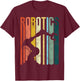 Robot Robotics Engineer Retro Vintage Robotics T-Shirt - T-Shirt | Maroon