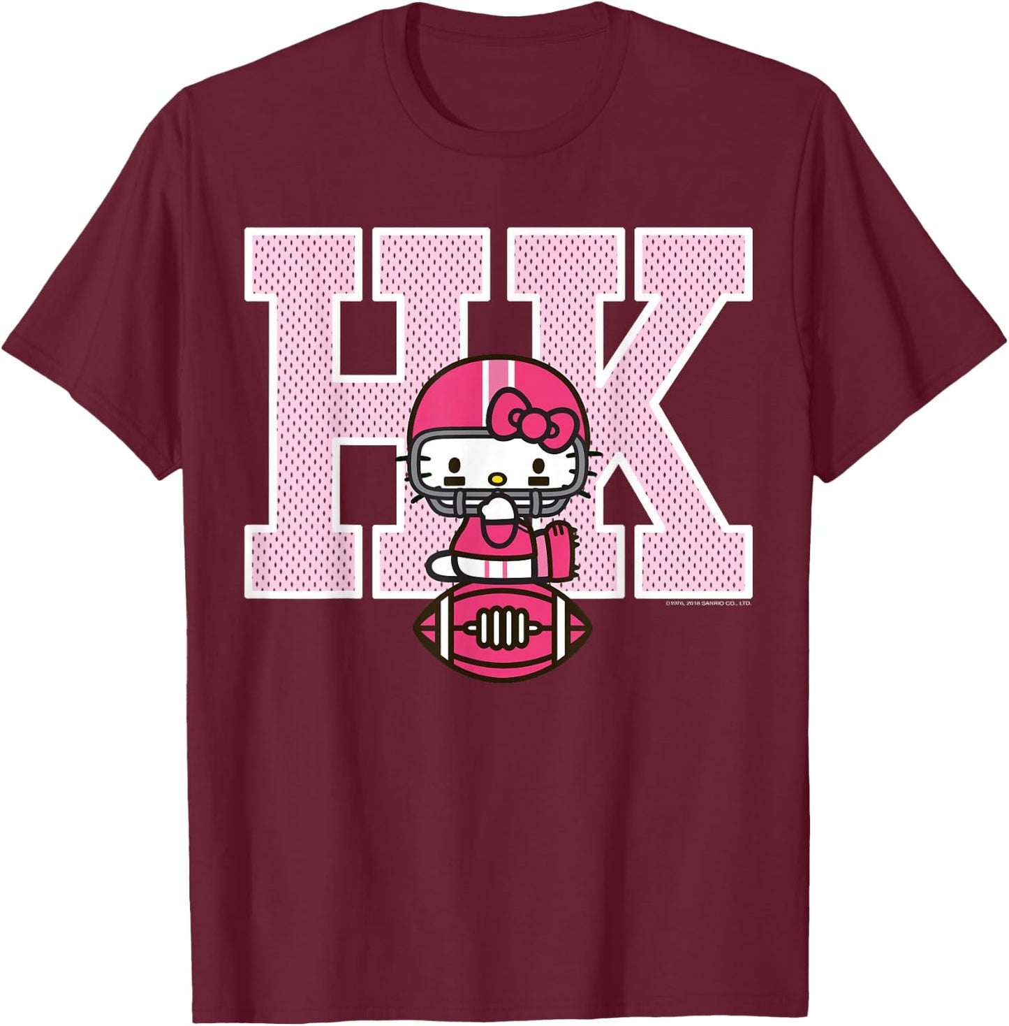 Hello Kitty Football Spirit Shirt T-Shirt - T-Shirt | Maroon
