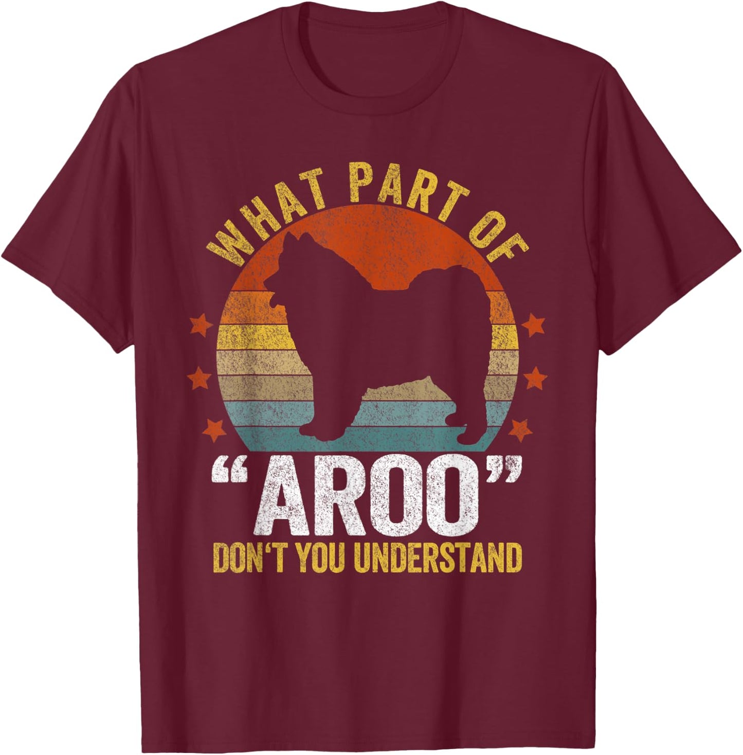 Funny Samoyed Mom Samoyed Dad Retro Vintage Samoyed Dog T-Shirt - T-Shirt | Maroon