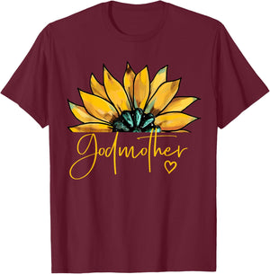 Godmother Gifts Heart Mother's Day Godmother T-Shirt - T-Shirt | Maroon