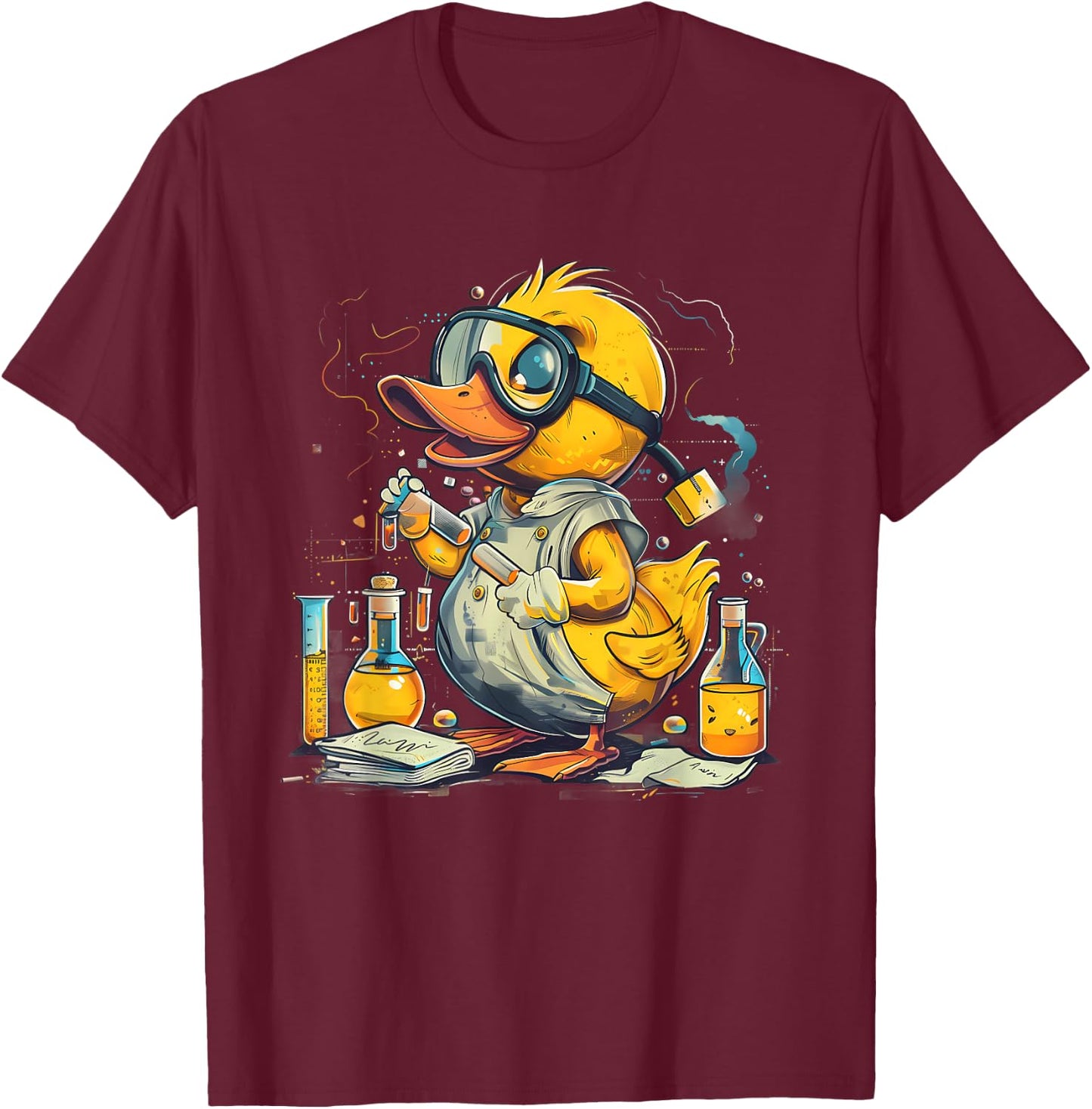 Rubber Duck Chemists Physics Rubber Duckie Science Teacher T-Shirt - T-Shirt | Maroon