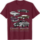 Classic American Muscle Cars Vintage Gift T-Shirt - T-Shirt | Maroon