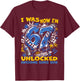 I was 6 Now Im 7 Gamer Boy Birthday Level Up Celebration Fun T-Shirt - T-Shirt | Maroon