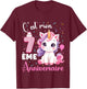 Enfant C'est Mon 7 ème Anniversaire Unicorn Birthday 7 Years , Black, 2 T-Shirt - T-Shirt | Maroon