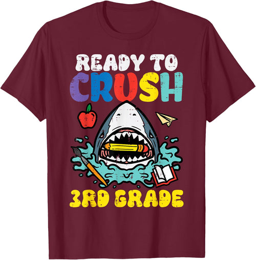 Shark Ready To Crush 3rd Grade Third First Day Of School