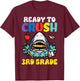 Shark Ready To Crush 3rd Grade Third First Day Of School T-Shirt - T-Shirt | Maroon