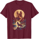 Moonlit Coast German Shepherd Night T-Shirt - T-Shirt | Maroon