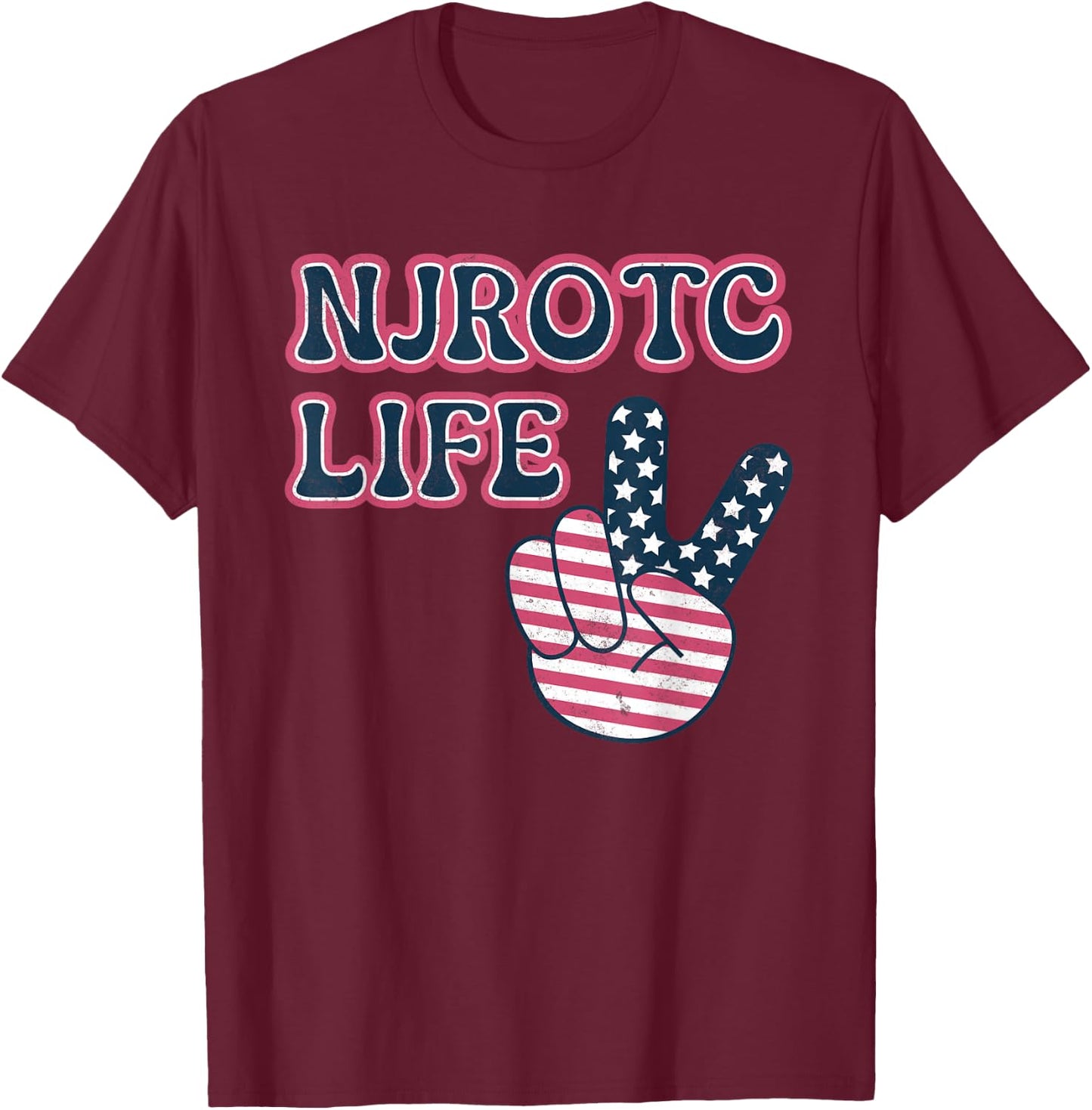 NJROTC Life Patriotic Navy JROTC Cadet US Naval Junior ROTC T-Shirt - T-Shirt | Maroon