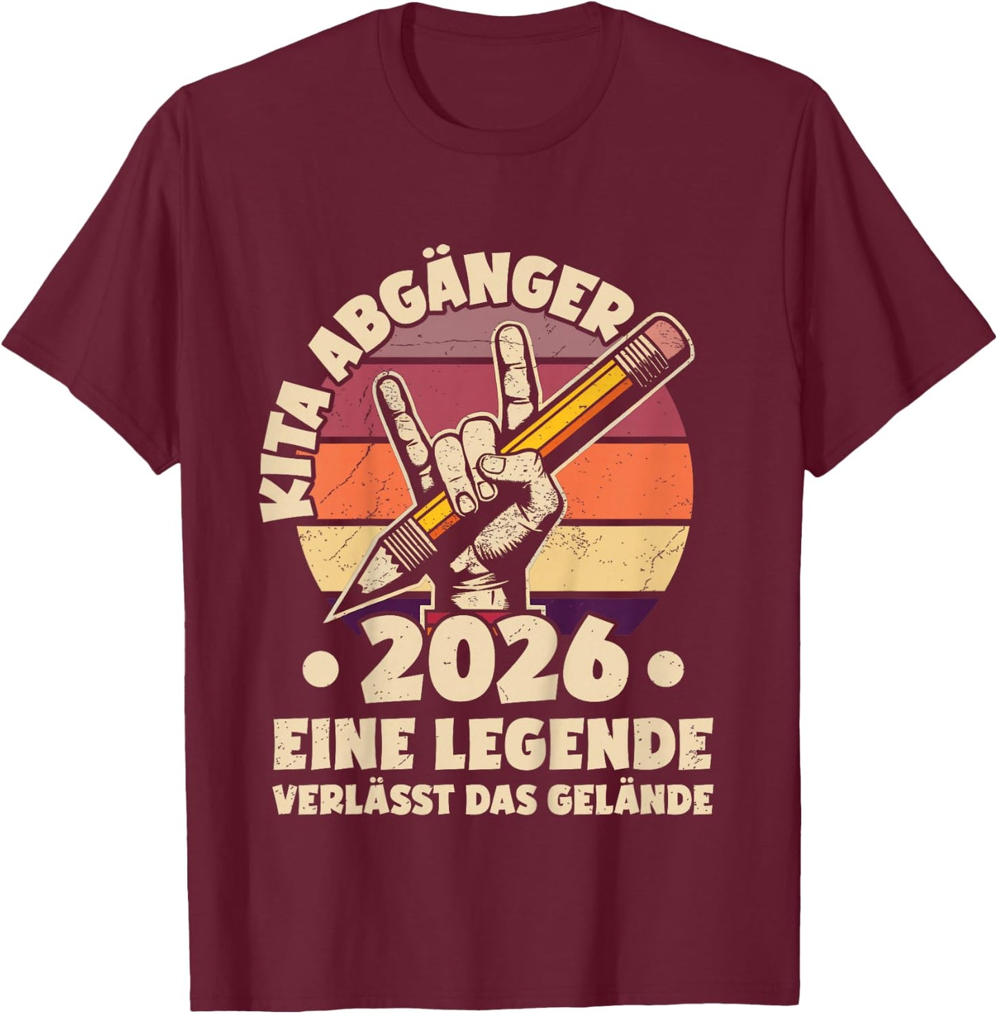 Kinder KITA Abgänger 2026 | Eine Legende verlässt das Gelände T-Shirt - T-Shirt | Maroon