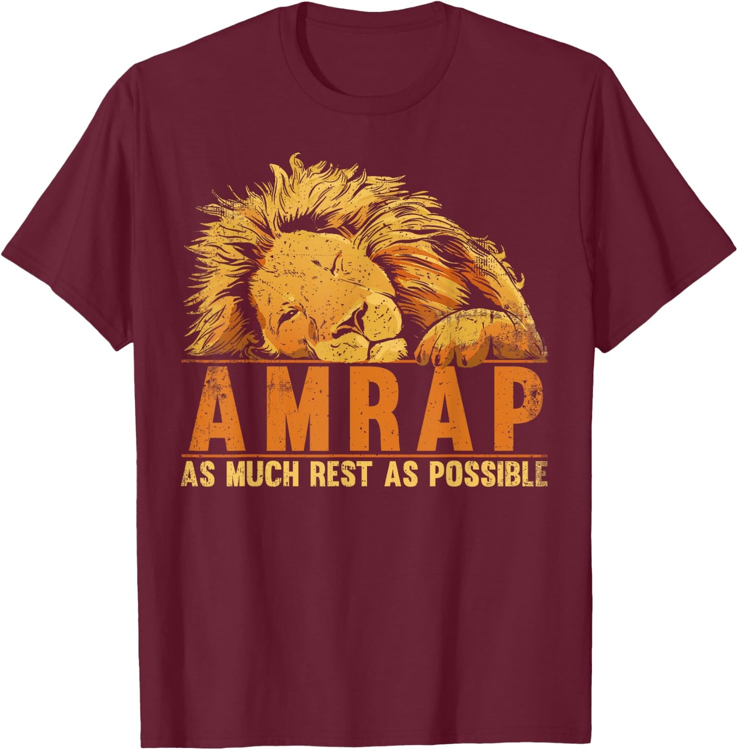 AMRAP As Much Rest As Possible T-Shirt - T-Shirt | Maroon