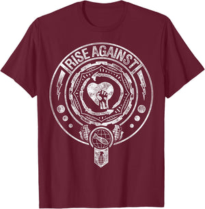 Rise Against - Bombs Away - Official Product, Black, S T-Shirt - T-Shirt | Maroon