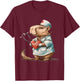Capybara Stéthoscope d'infirmière Capybara Docteur T-Shirt - T-Shirt | Maroon