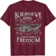 Air-Force Pilot Aviator Army USAF Black-Hawk T-Shirt - T-Shirt | Maroon