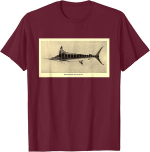 Atlantic Blue Marlin T Shirt T-Shirt - T-Shirt | Maroon