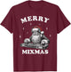 Merry Mixmas Funny Christmas DJ Music Party EDM , Black, S T-Shirt - T-Shirt | Maroon