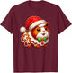 Funny Gingerbread Man Guinea Pig Christmas Kids T-Shirt - T-Shirt | Maroon