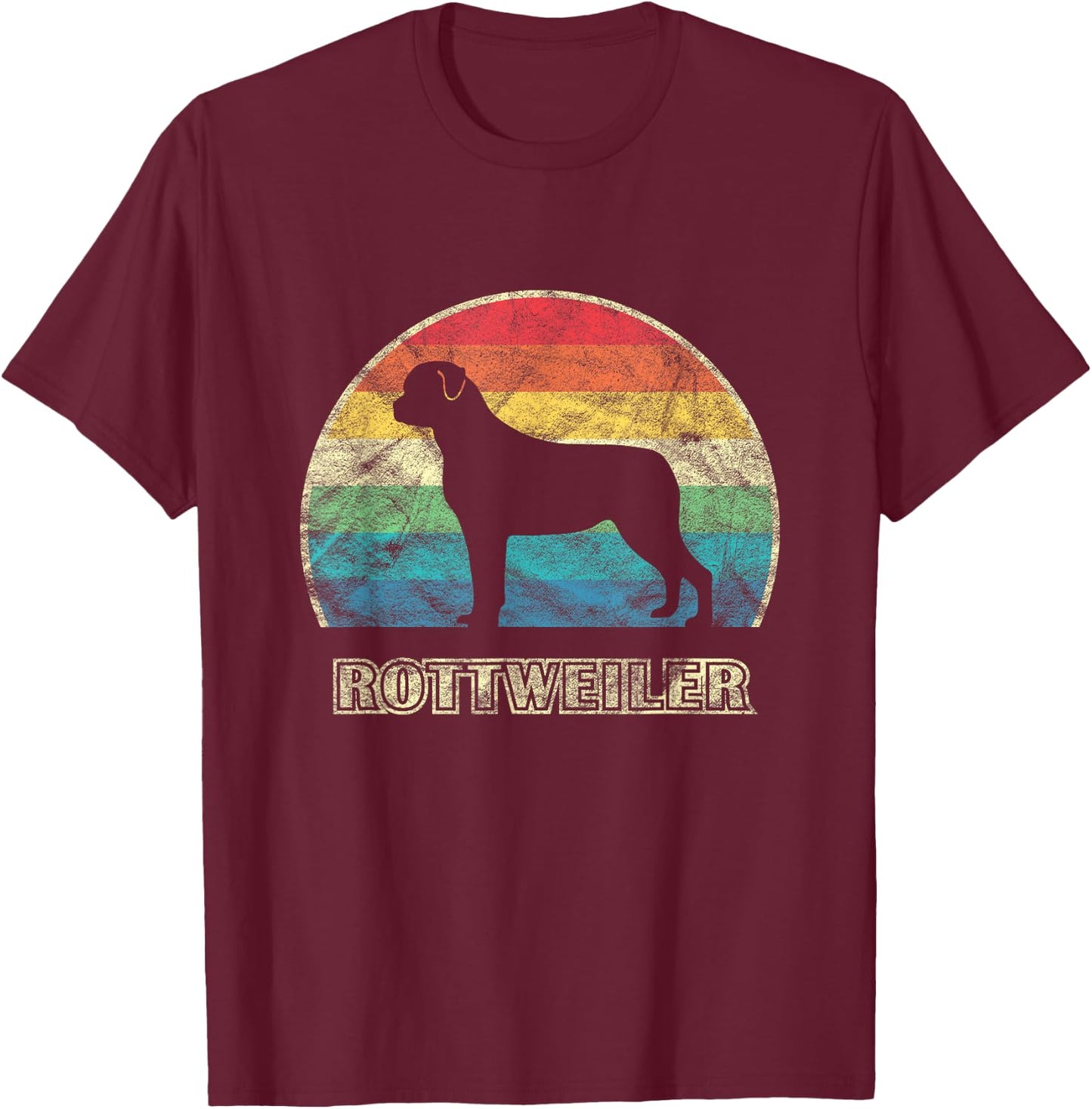 Rottweiler Vintage Style Dog Women Kids T-Shirt - T-Shirt | Maroon